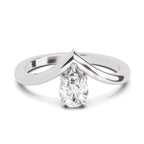 0.5 Ct Pear Shape Solitaire Diamond Ring