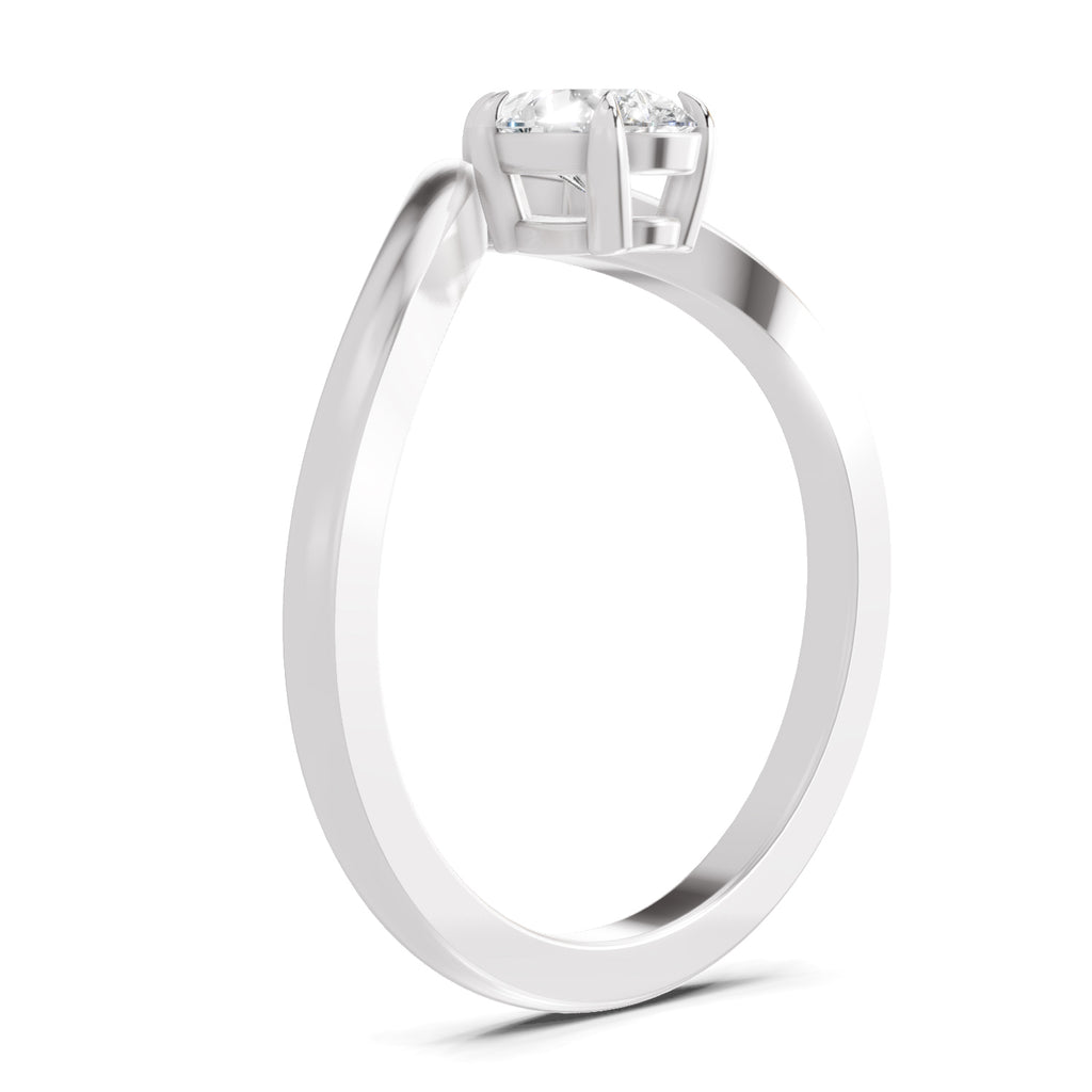 0.5 Ct Pear Shape Solitaire Diamond Ring