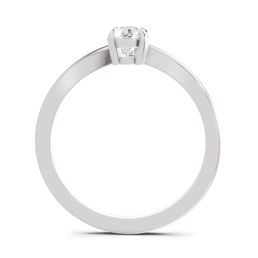 0.5 Ct Pear Shape Solitaire Diamond Ring