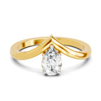 0.5 Ct Pear Shape Solitaire Diamond Ring