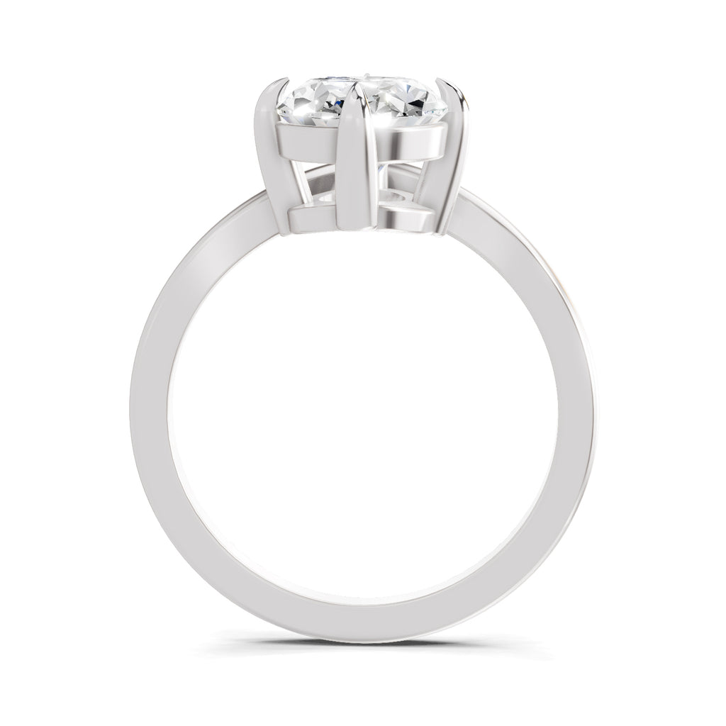 3 Ct Oval Shape Solitaire Diamond Ring