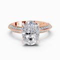 3 Ct Oval Shape Solitaire Diamond Ring