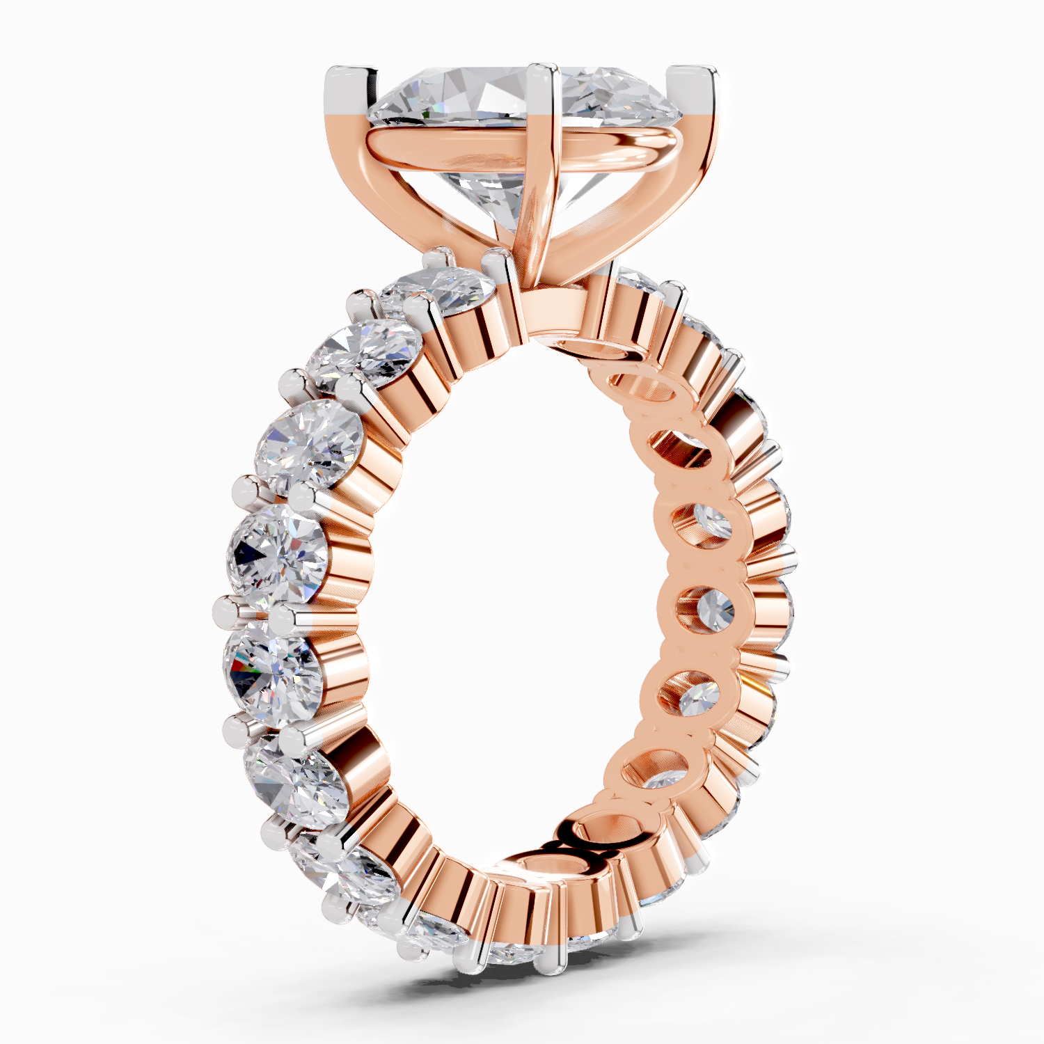 4.84 Carat Oval Shape Eternity Ring
