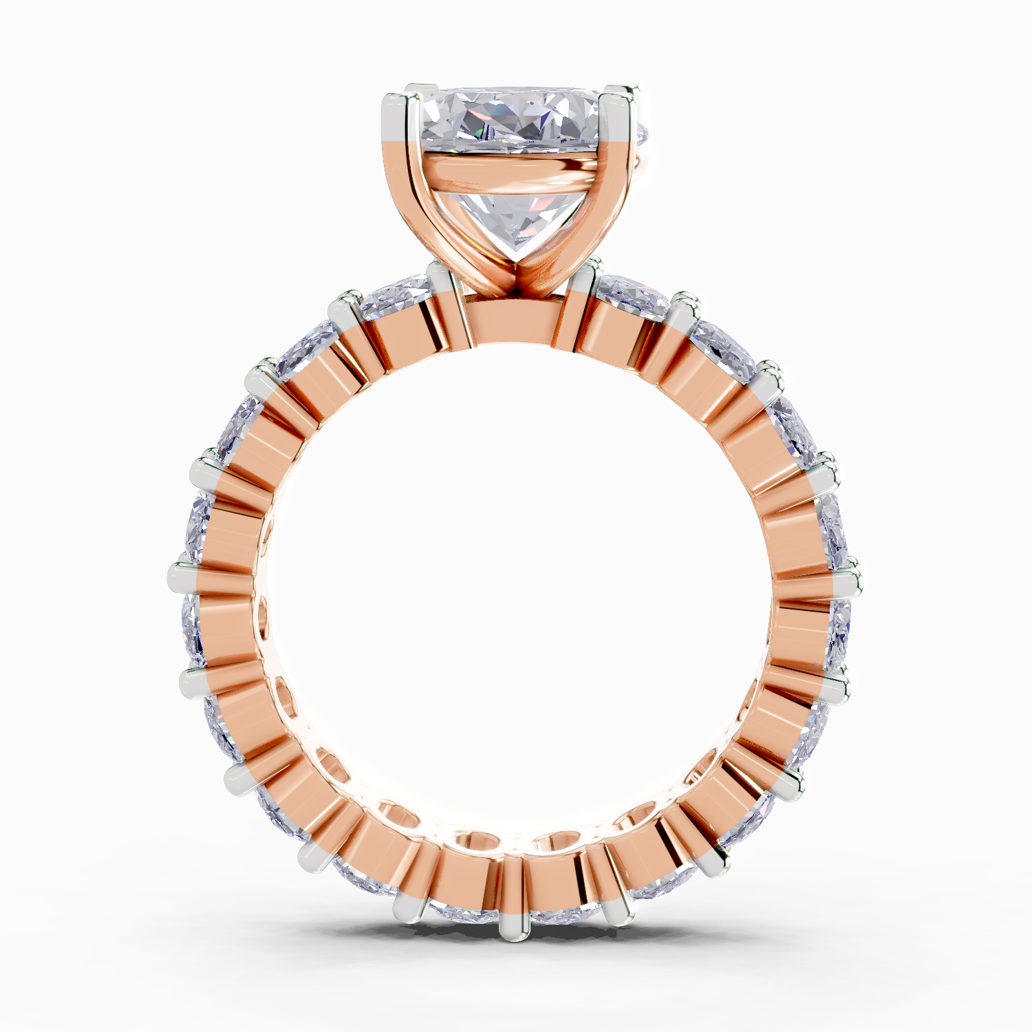 4.84 Carat Oval Shape Eternity Ring