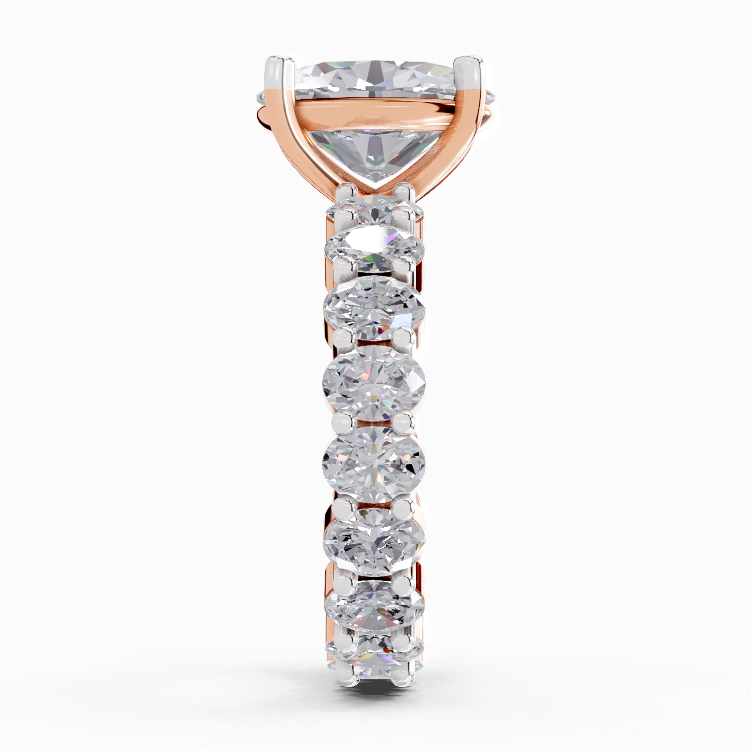 4.84 Carat Oval Shape Eternity Ring