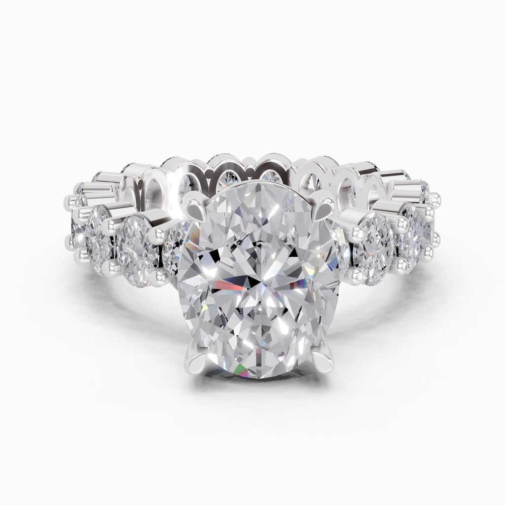4.84 Carat Oval Shape Eternity Ring