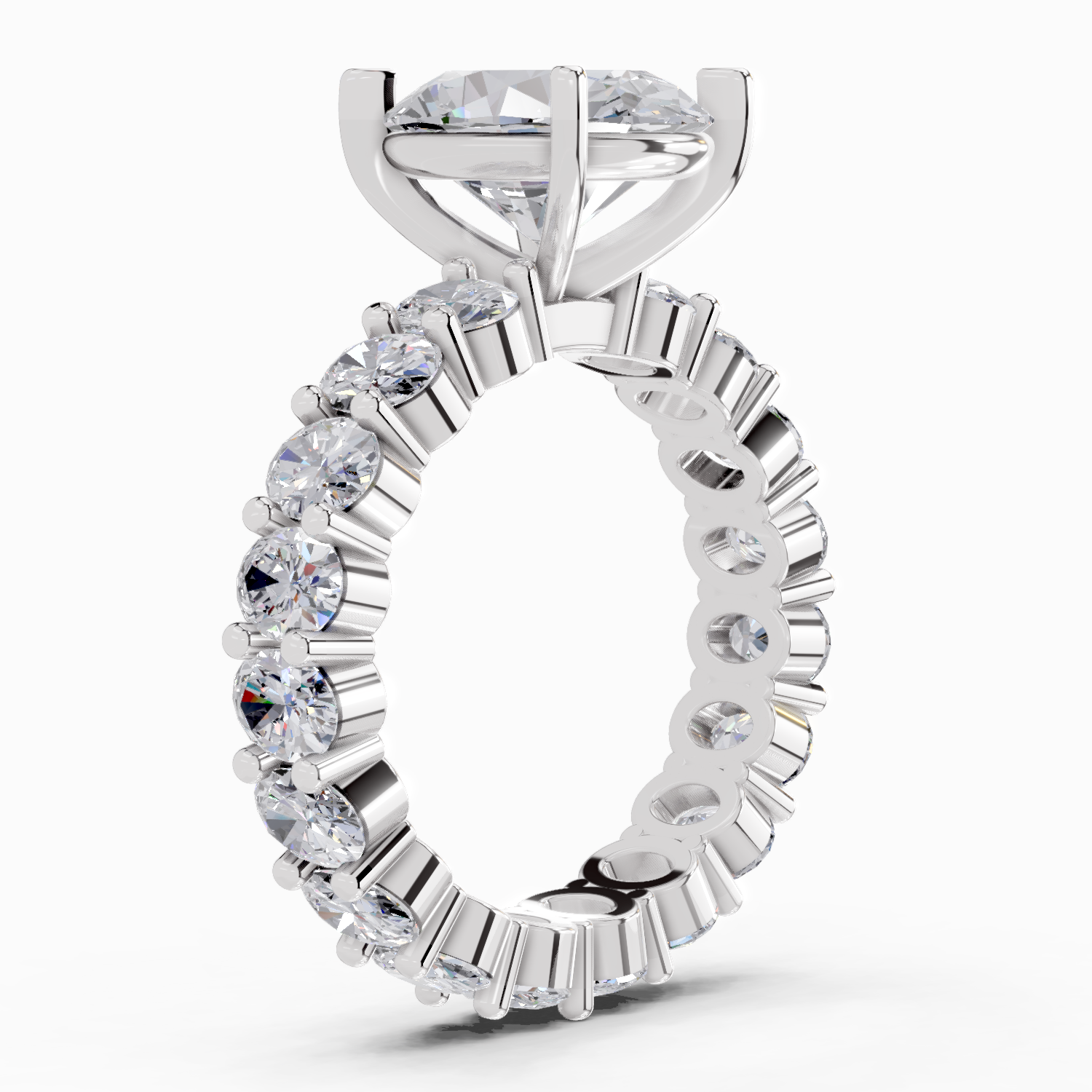 4.84 Carat Oval Shape Eternity Ring
