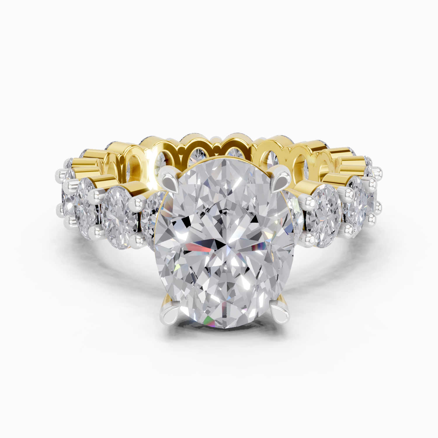 4.84 Carat Oval Shape Eternity Ring
