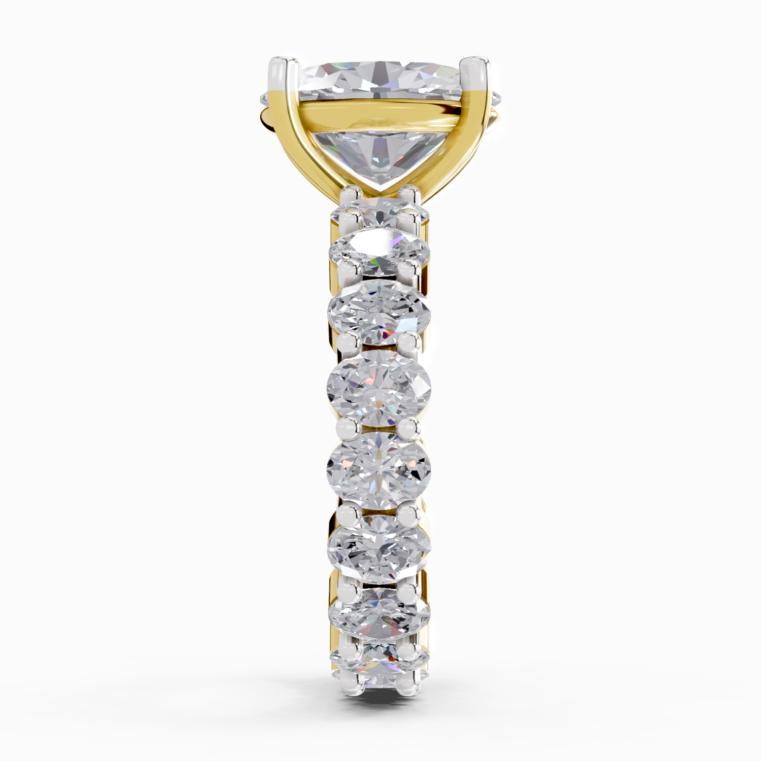 4.84 Carat Oval Shape Eternity Ring
