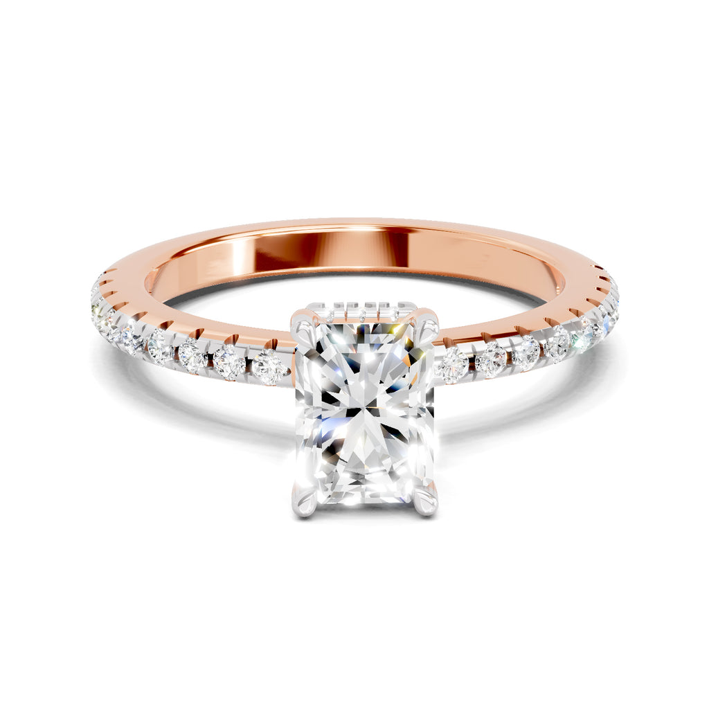 1.02 Ct Emerald Shape Solitaire Diamond Ring