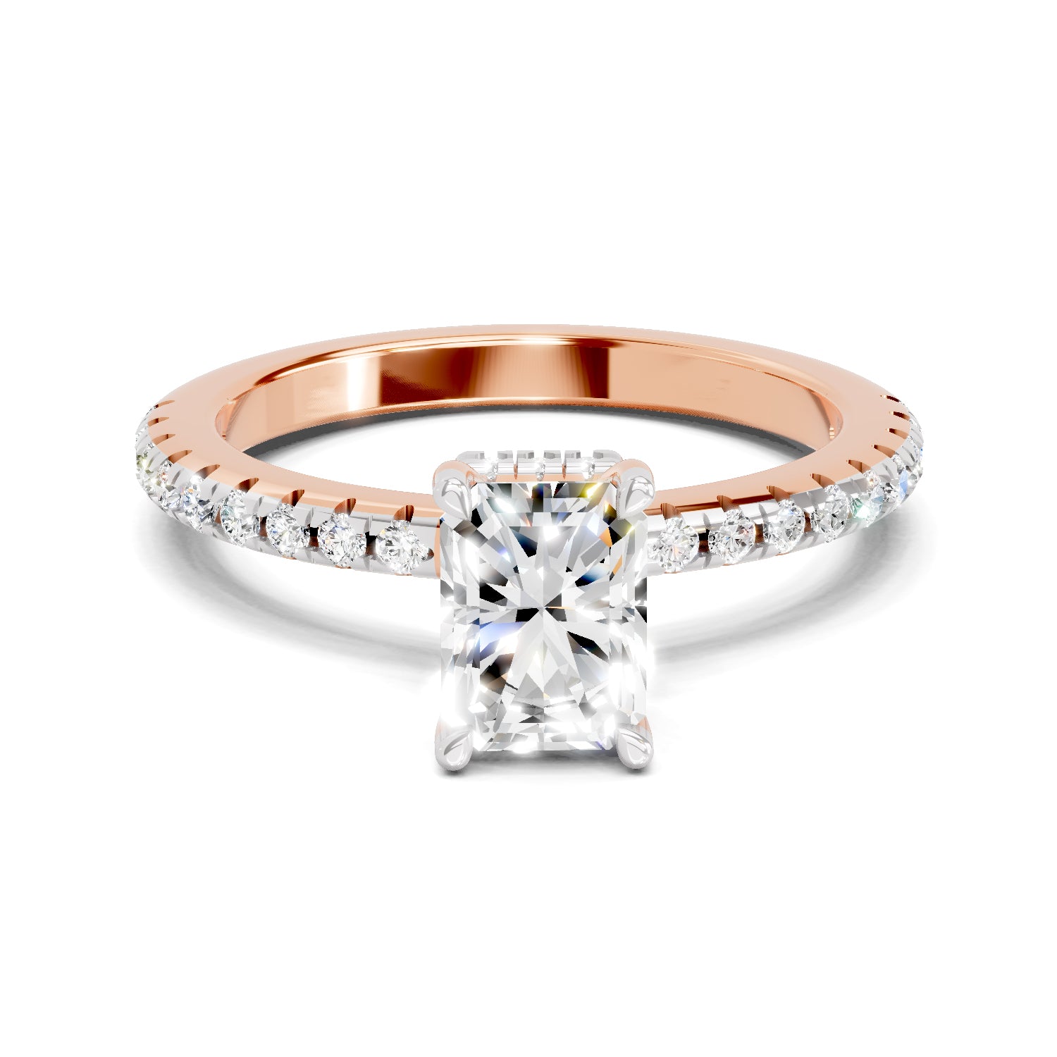 1.02 Ct Emerald Shape Solitaire Diamond Ring