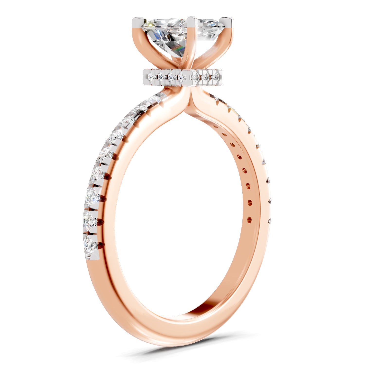 1.02 Ct Emerald Shape Solitaire Diamond Ring