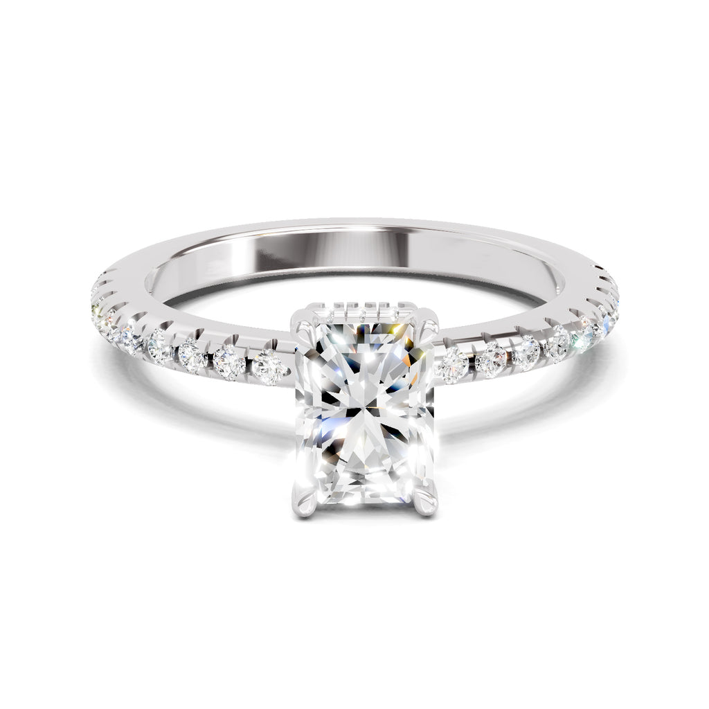 1.02 Ct Emerald Shape Solitaire Diamond Ring
