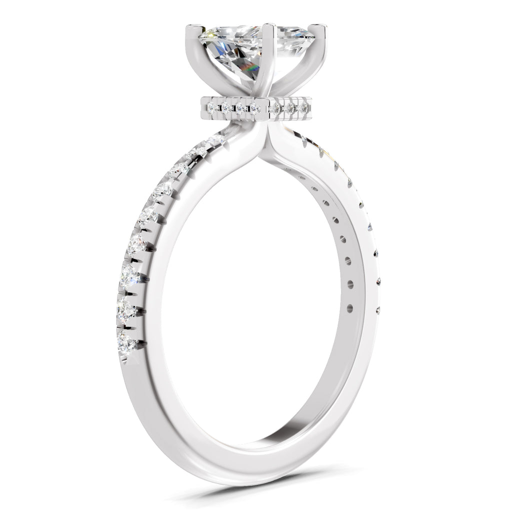 1.02 Ct Emerald Shape Solitaire Diamond Ring