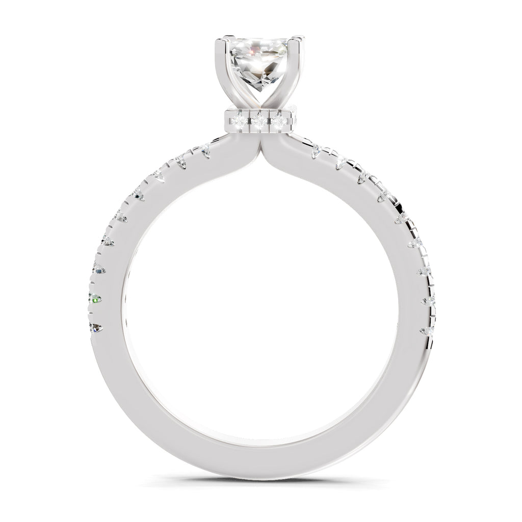 1.02 Ct Emerald Shape Solitaire Diamond Ring