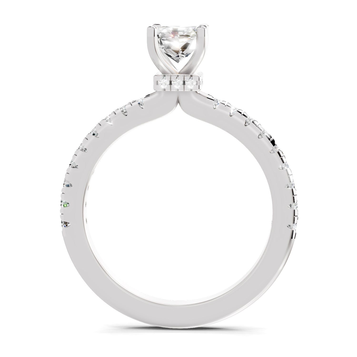 1.02 Ct Emerald Shape Solitaire Diamond Ring