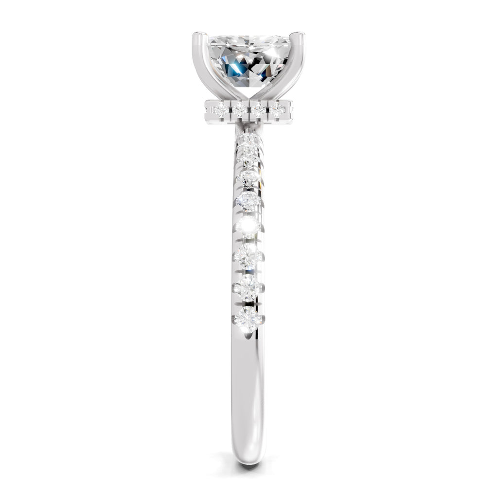 1.02 Ct Emerald Shape Solitaire Diamond Ring