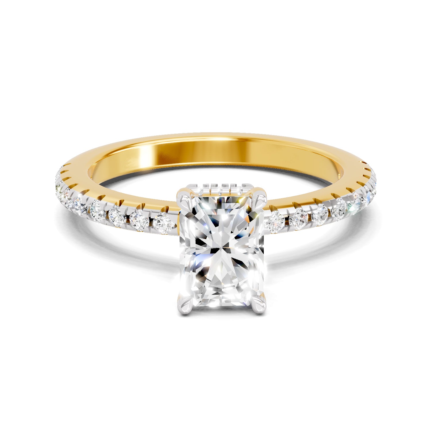 1.02 Ct Emerald Shape Solitaire Diamond Ring