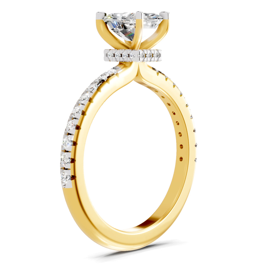 1.02 Ct Emerald Shape Solitaire Diamond Ring