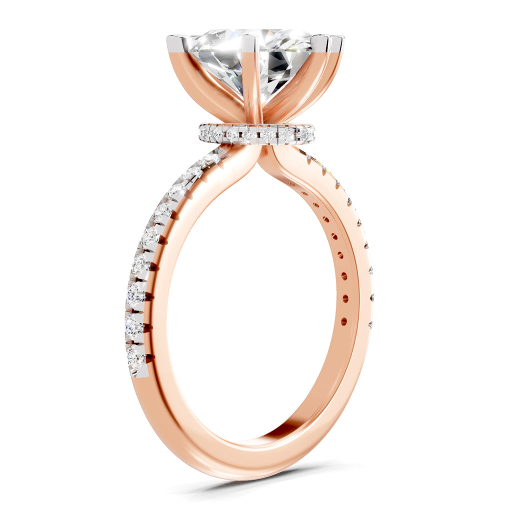 1.28 Ct Oval Shape Solitaire Diamond Ring