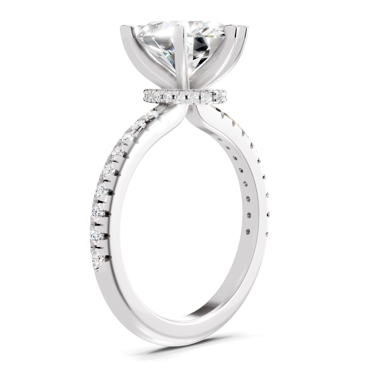 1.28 Ct Oval Shape Solitaire Diamond Ring