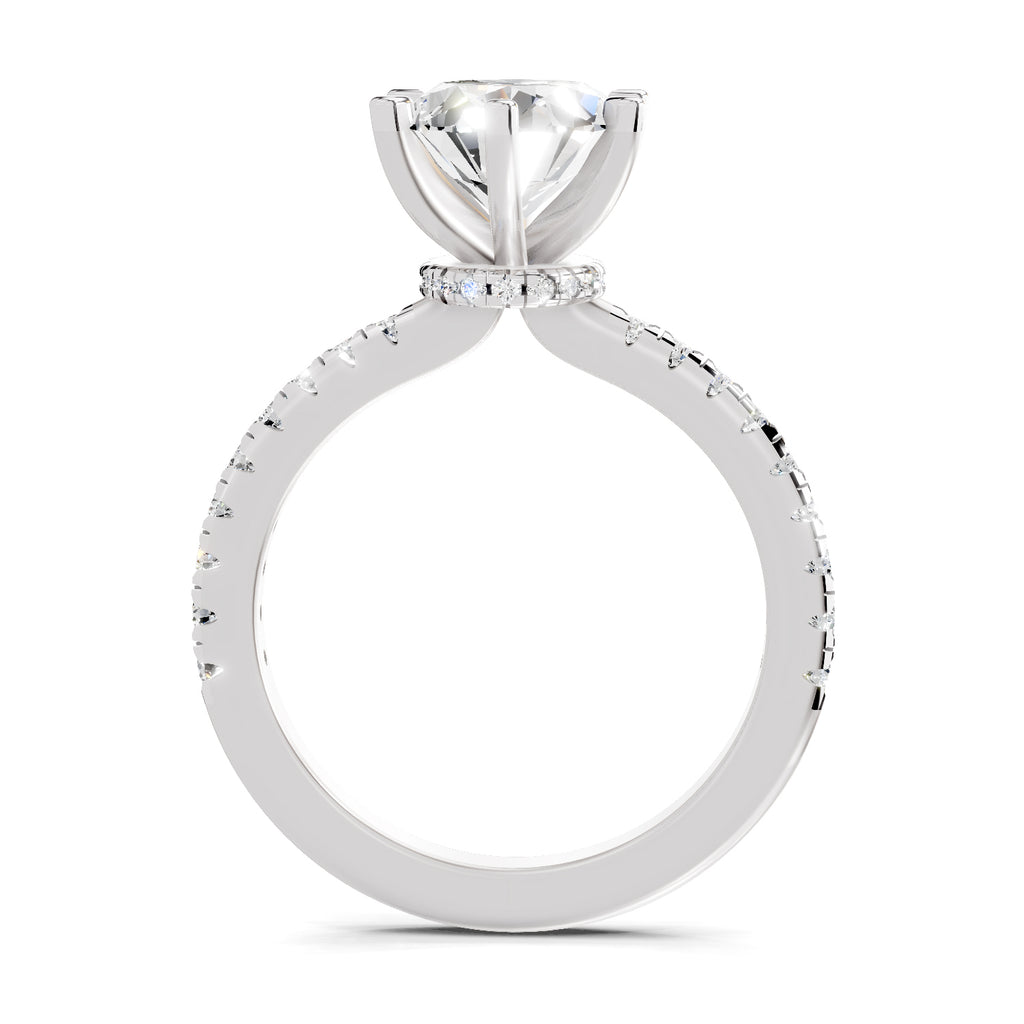1.28 Ct Oval Shape Solitaire Diamond Ring