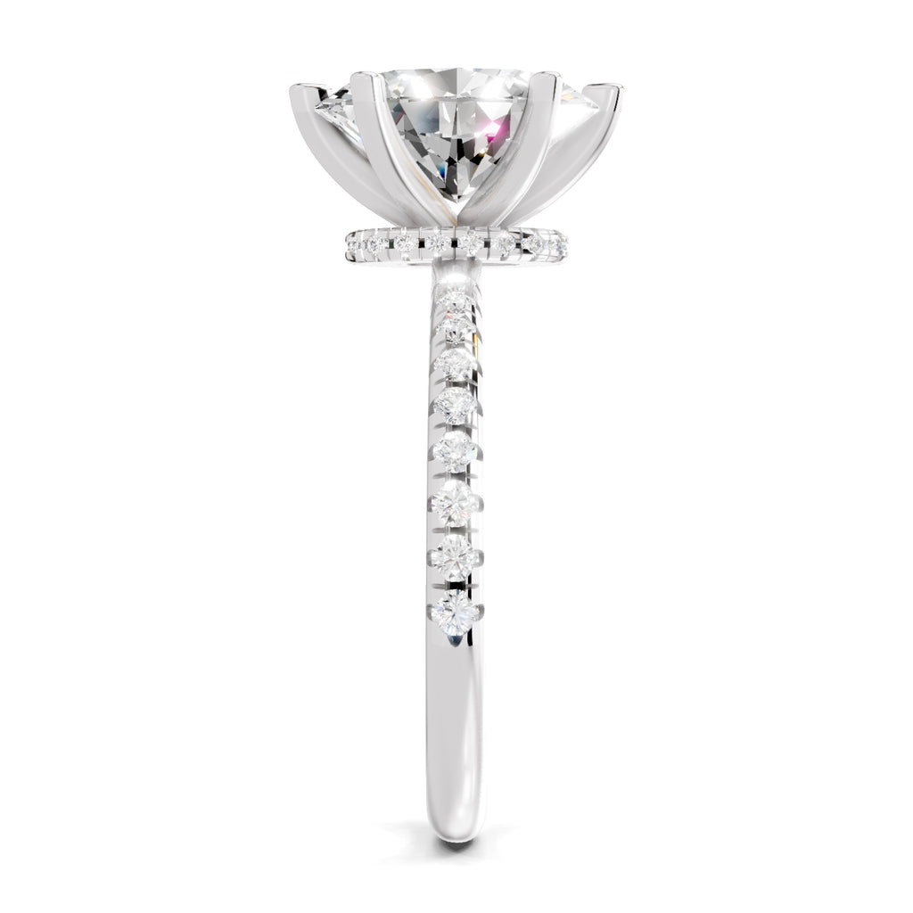 1.28 Ct Oval Shape Solitaire Diamond Ring