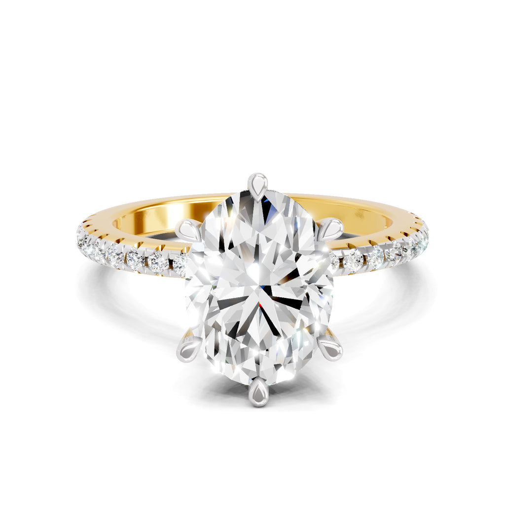 1.28 Ct Oval Shape Solitaire Diamond Ring