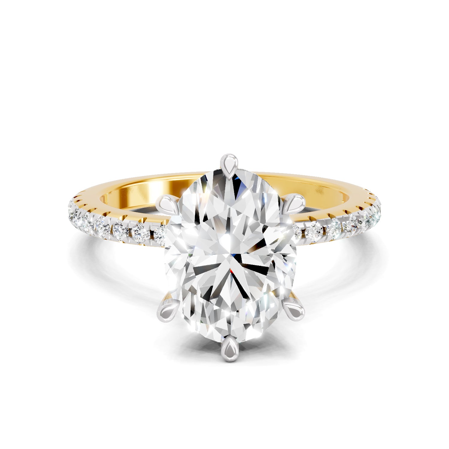 1.28 Ct Oval Shape Solitaire Diamond Ring