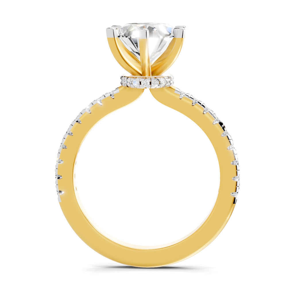 1.28 Ct Oval Shape Solitaire Diamond Ring