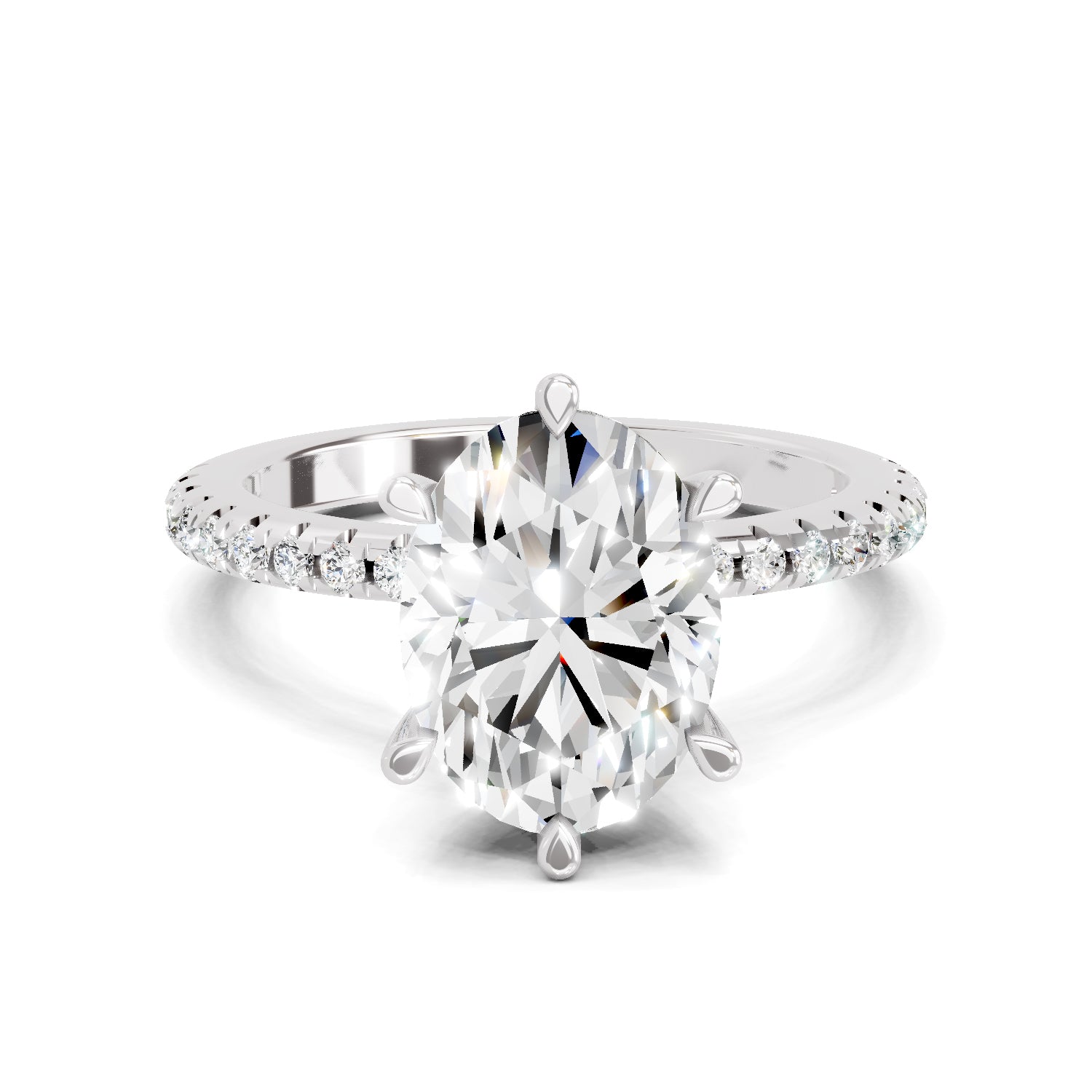 2.29 Ct Oval Shape Solitaire Diamond Ring