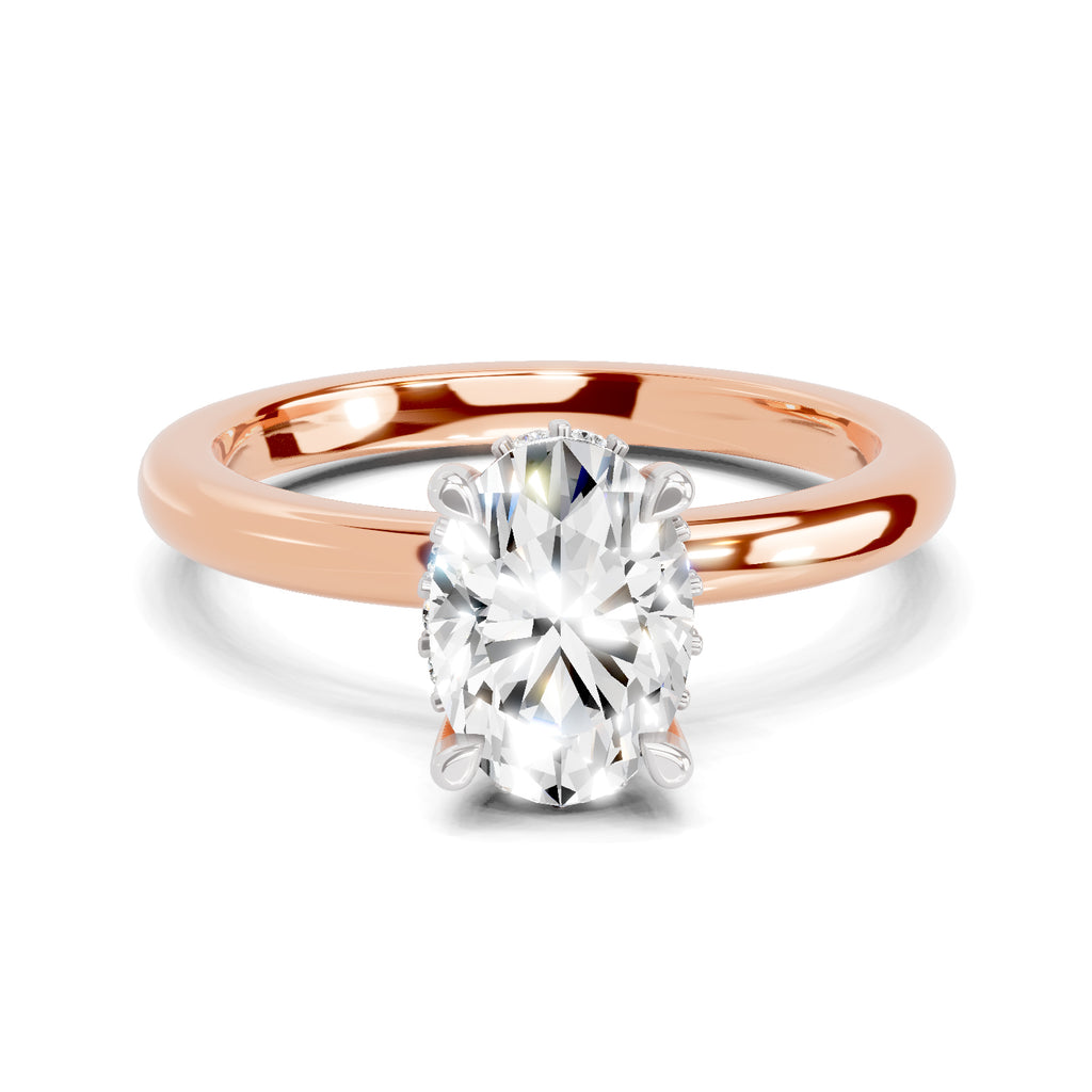 0.8 Ct Emerald Shape Solitaire Diamond Ring