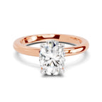 0.8 Ct Emerald Shape Solitaire Diamond Ring