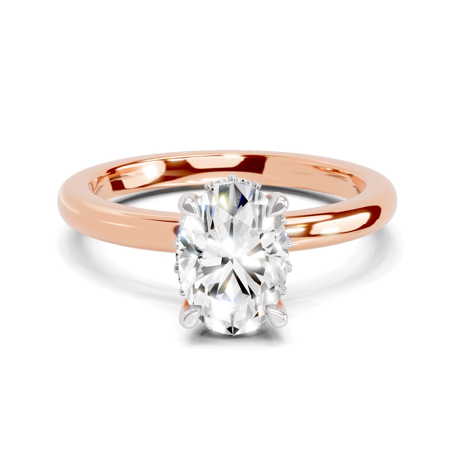 1.05 Ct Oval Shape Solitaire Diamond Ring