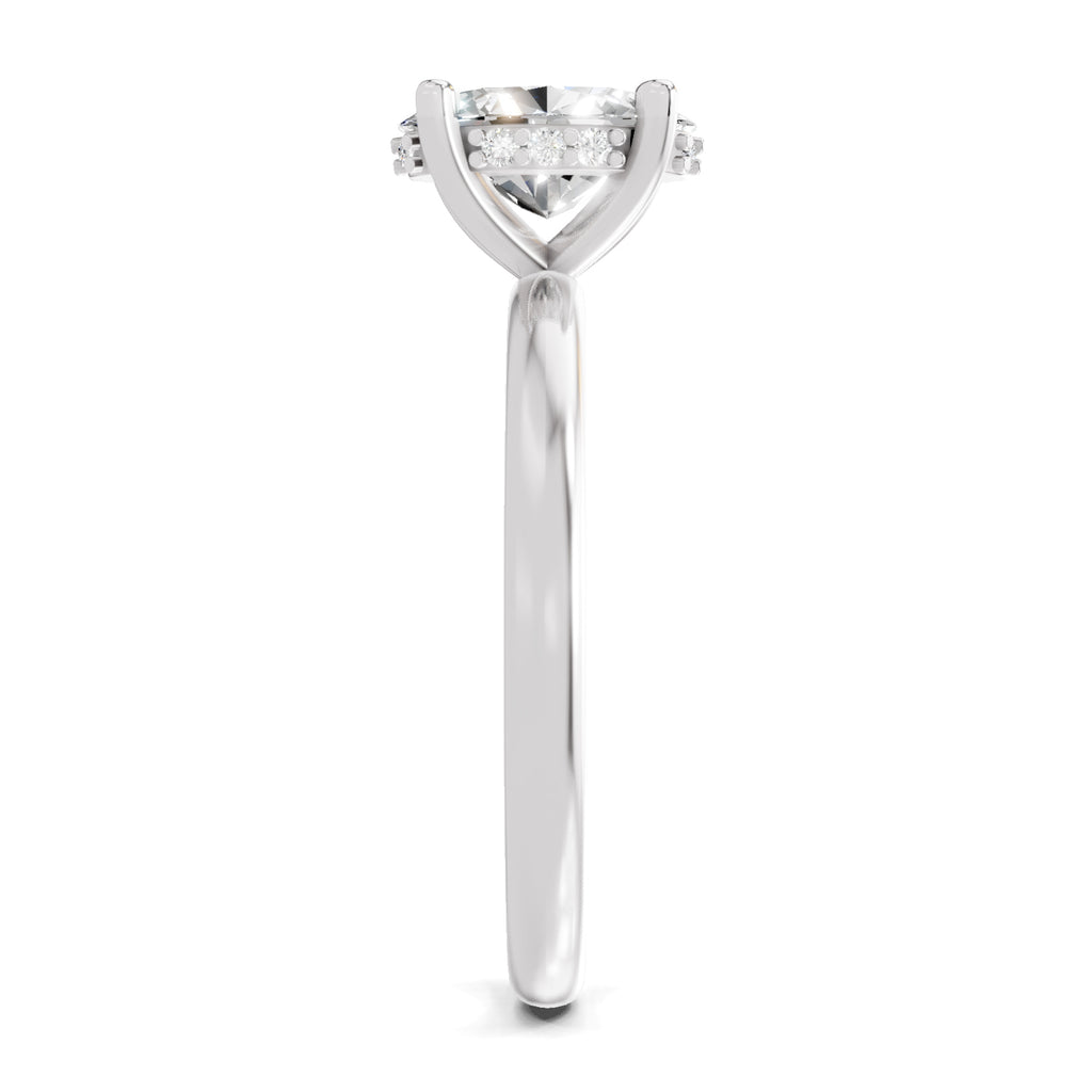 1.05 Ct Oval Shape Solitaire Diamond Ring