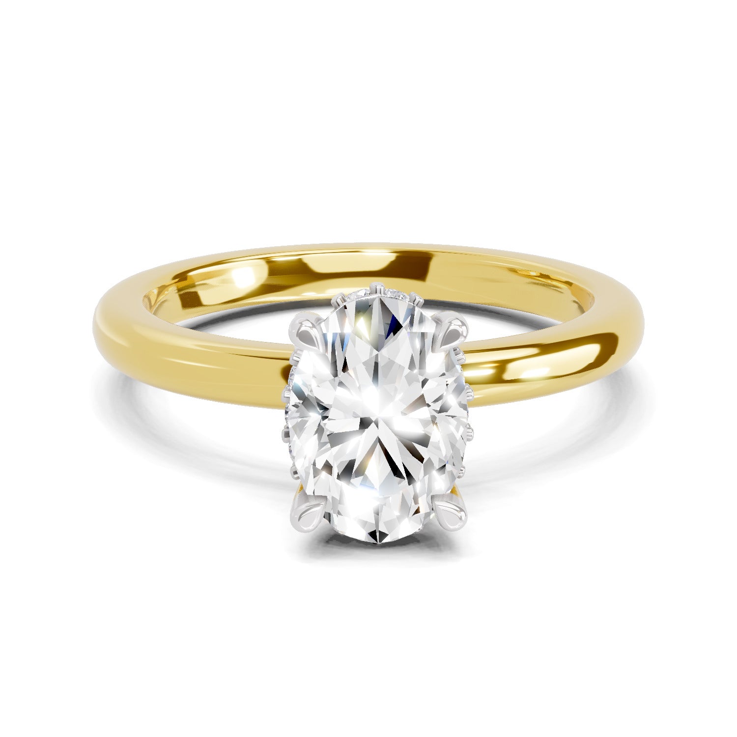 1.05 Ct Oval Shape Solitaire Diamond Ring