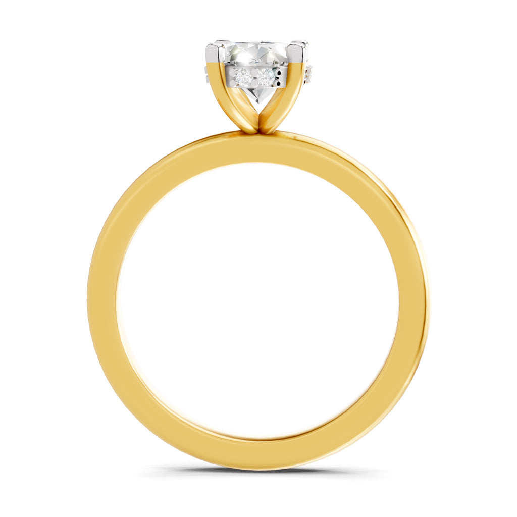 1.05 Ct Oval Shape Solitaire Diamond Ring