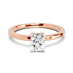 1.05 Ct Radiant Shape Solitaire Diamond Ring