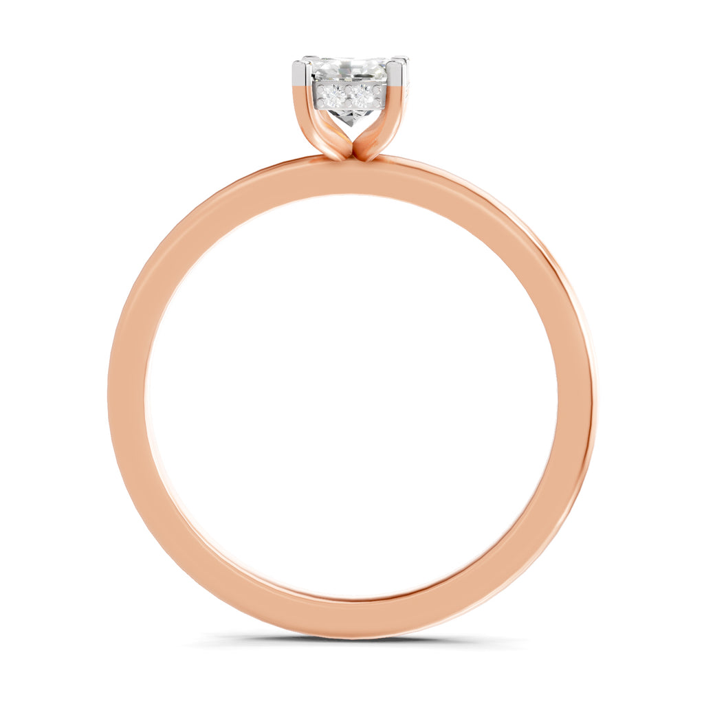 1.05 Ct Radiant Shape Solitaire Diamond Ring
