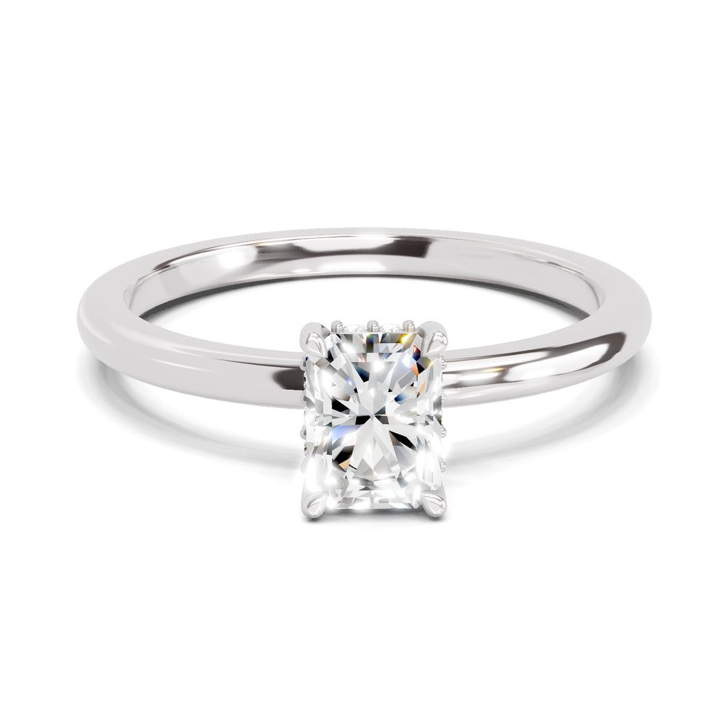 1.05 Ct Radiant Shape Solitaire Diamond Ring
