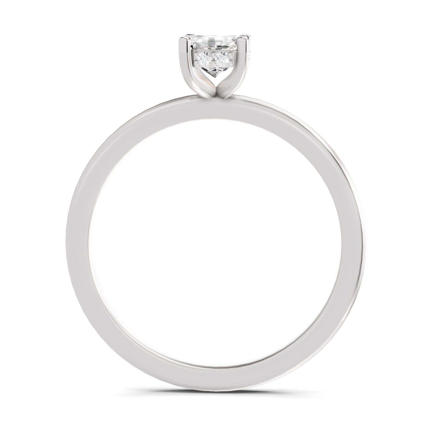 1.05 Ct Radiant Shape Solitaire Diamond Ring