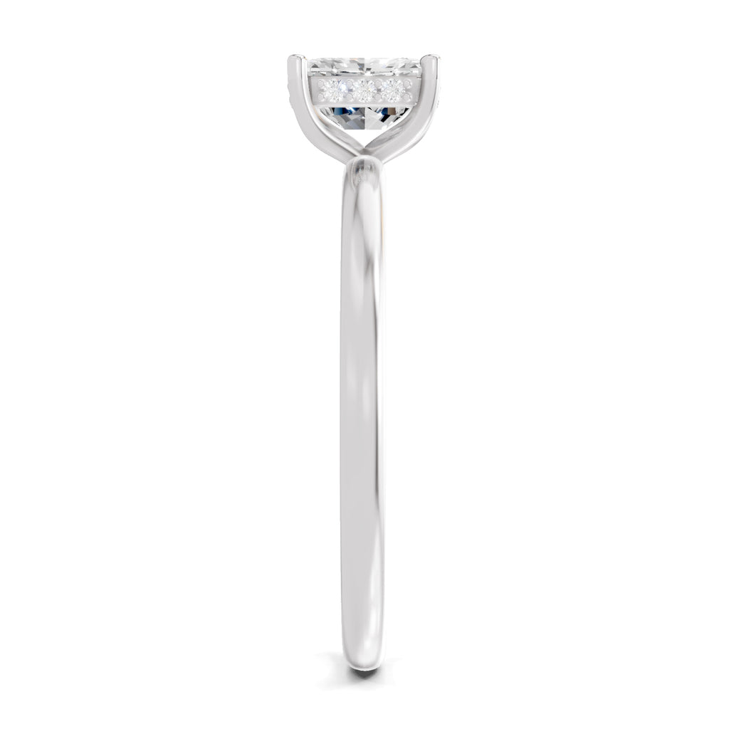 1.05 Ct Radiant Shape Solitaire Diamond Ring
