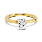 1.05 Ct Radiant Shape Solitaire Diamond Ring