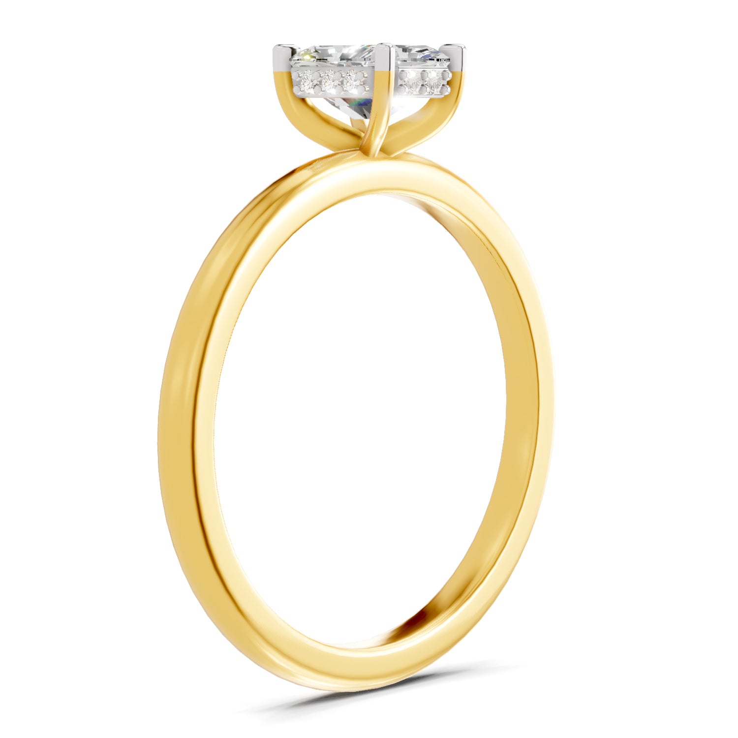 1.05 Ct Radiant Shape Solitaire Diamond Ring