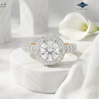 Arias by Lara Vintage Empress Double Halo Diamond Ring