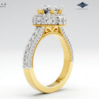 Arias by Lara Vintage Empress Double Halo Diamond Ring