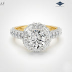 Arias by Lara Vintage Empress Double Halo Diamond Ring