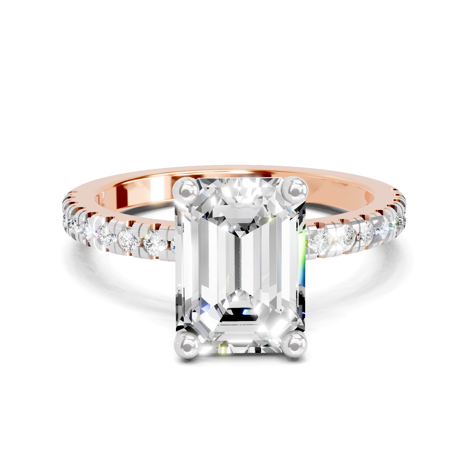 2.25 Carat Emerald Cut Diamond Engagement Ring