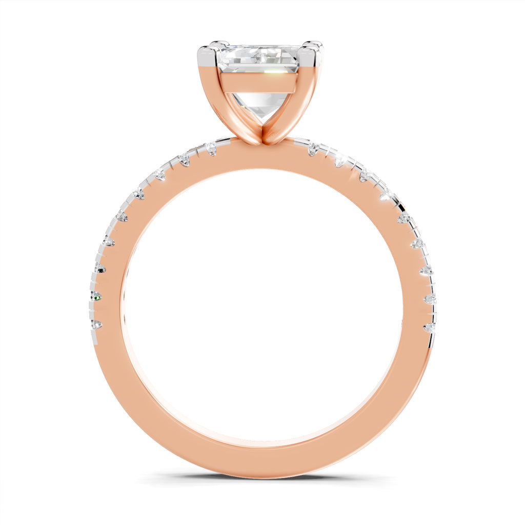 2.25 Carat Emerald Cut Diamond Engagement Ring