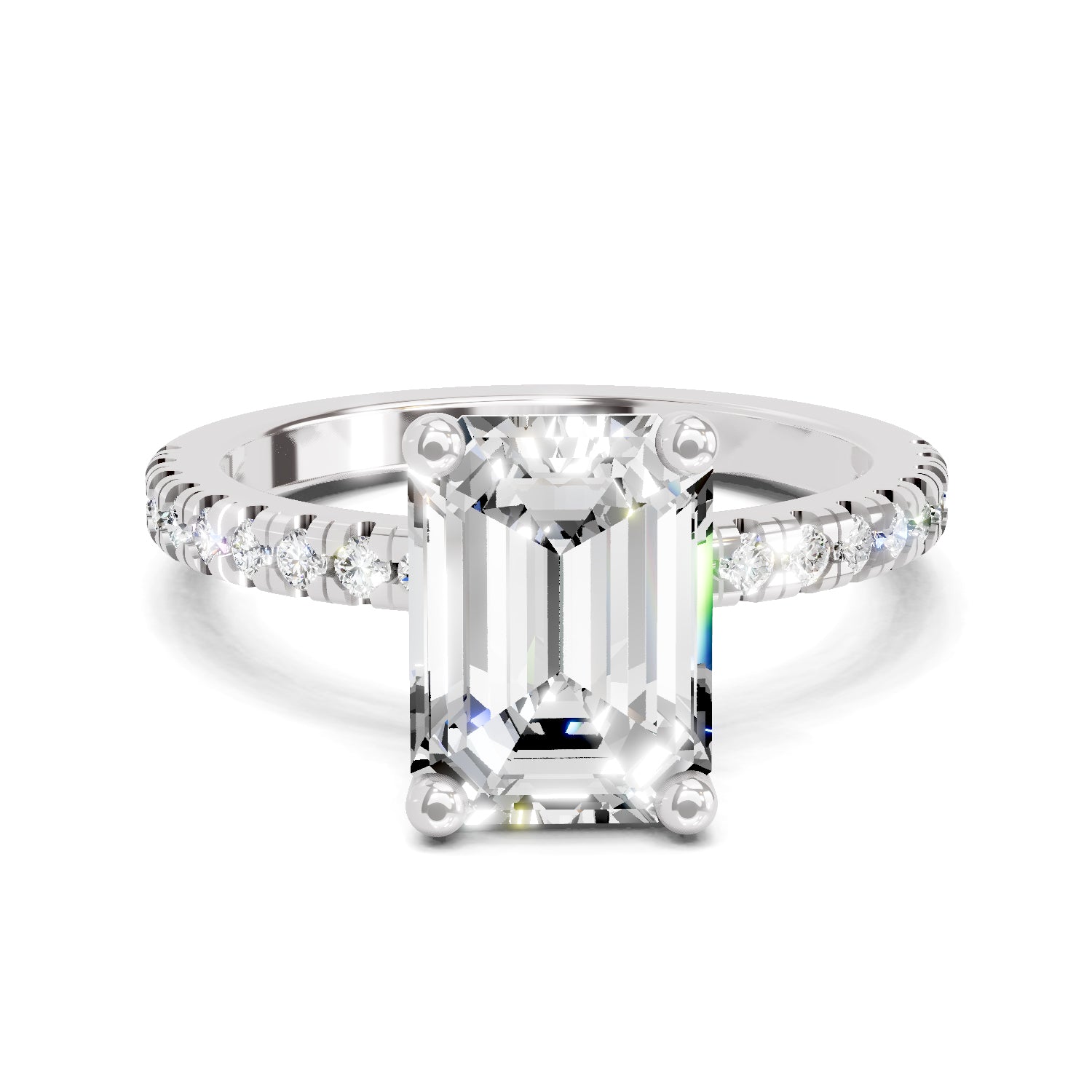 2.25 Carat Emerald Cut Diamond Engagement Ring